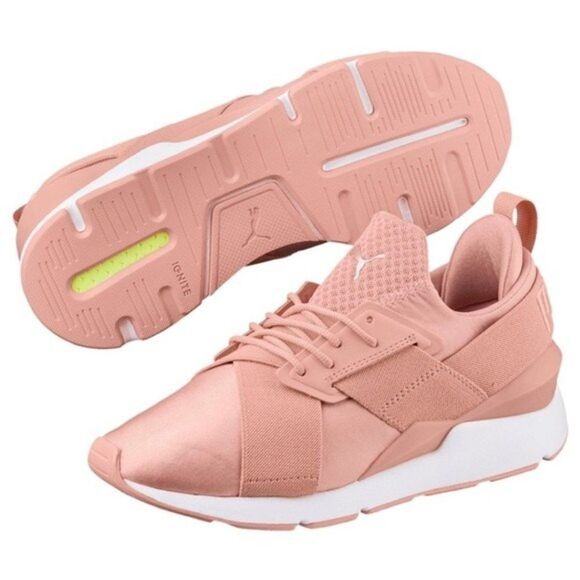 PUMA Blush Muse Satin Sneakers - Picture 1 of 7